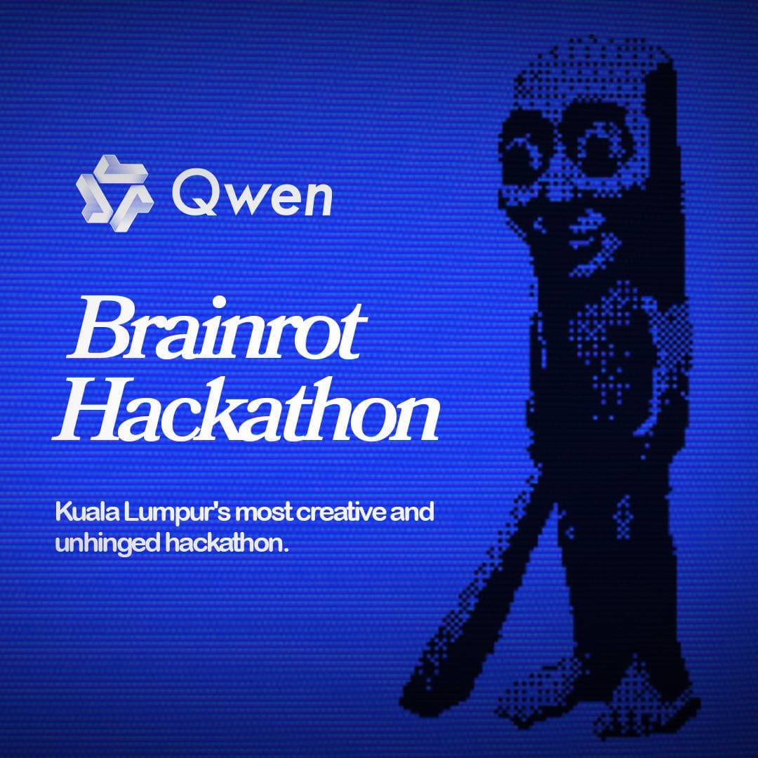 Qwen Brainrot Hackathon 2026 poster